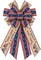 Patriotic Bows for Wreath, American Flag Wreath Bows, Natural Burlap Bows, Memorial Day, 4th of July Decorations